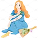 妇女节手绘清新人物插画-女人