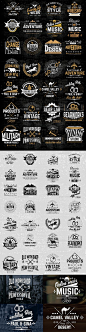 Vintage Logo & Badge Collection Vector Template EPS, AI #design Download: http://graphicriver.net/item/vintage-logo-badge-collection/13435764?ref=ksioks: 