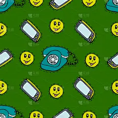 四方连续纹样,卡通,儿童,华丽的,翻领,纺织品,壁纸,装饰物,恶作剧,乱画