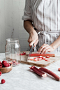 Raspberry Rhubarb & Rose Shrubs