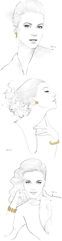 John-William约翰威廉美女首饰插画封面大图