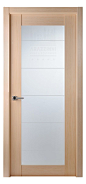 Maximum 209 Interior Door In A Bleached Oak Finish With Frosted Glass: 