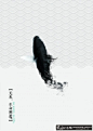 无水，生命则逝 中国风海报 水墨黑色鲤鱼创意海报设计 黑色锦鲤禅境海报 墨水鲤鱼图