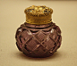 Amethyst Colour Cut Glass Ink Bottle c.1840 喜歡這個!~