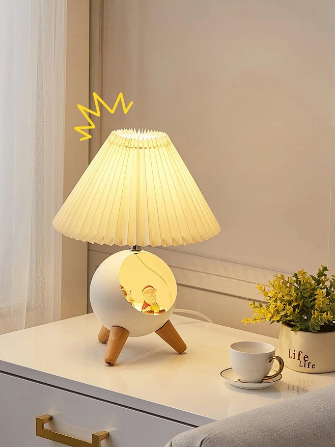 Wood small table lamp 7