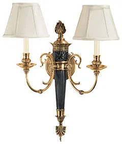 Reed and Ribbon Sconce with bronze accents traditional-wall-lighting