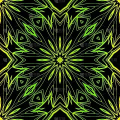 绿色无缝花花边点缀。矢量插图。设计布局，页面，背景