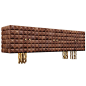 "Il Pezzo 10 Credenza" 21st Century Sideboard Made of Embossed Walnut For Sale