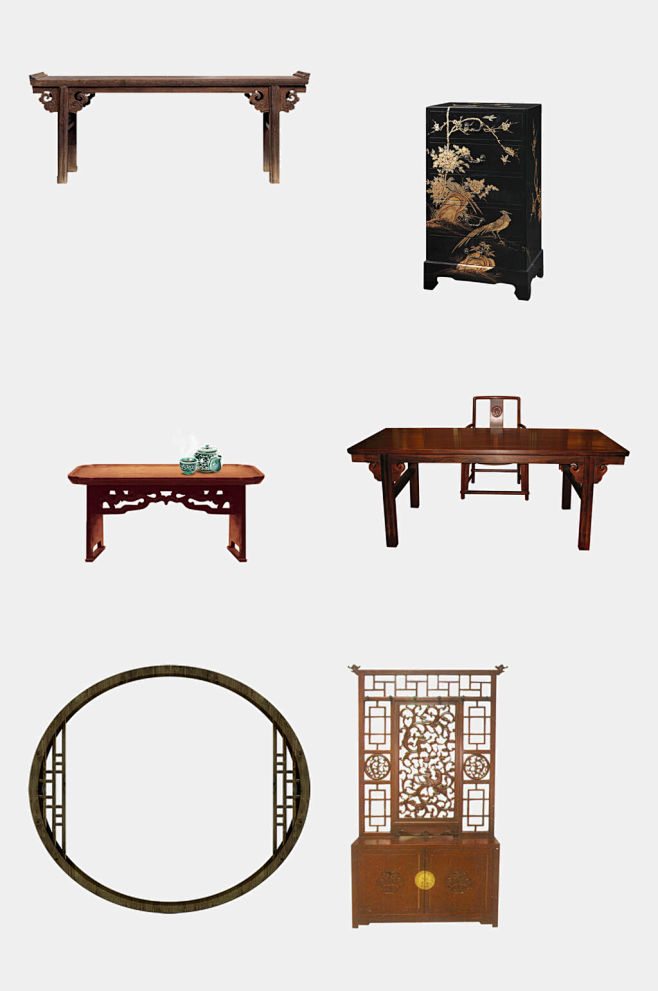 古风家具桌子免抠元素