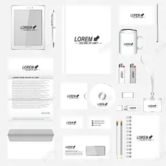 视觉系统 旗子 时尚 杯子 笔记本 视觉系统设计 证件牌 元素 免抠png 设计图片 免费下载 页面网页 平面电商 创意素材