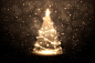 概念光效圣诞树矢量装饰元素 :