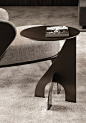 Metal coffee table for living room HARING by Minotti | #design Rodolfo Dordoni: