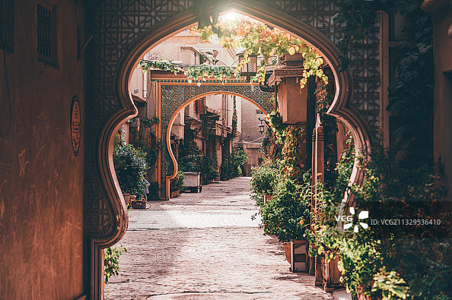 新疆喀什古城风貌图片素材