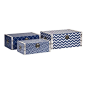 Essentials Marine Blue Storage Boxes - Set of 3@北坤人素材