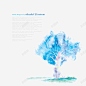 蓝色梦话树木高清素材 手绘 手绘树木 树木 梦幻 水彩画 童话 蓝色树木 免抠png 设计图片 免费下载