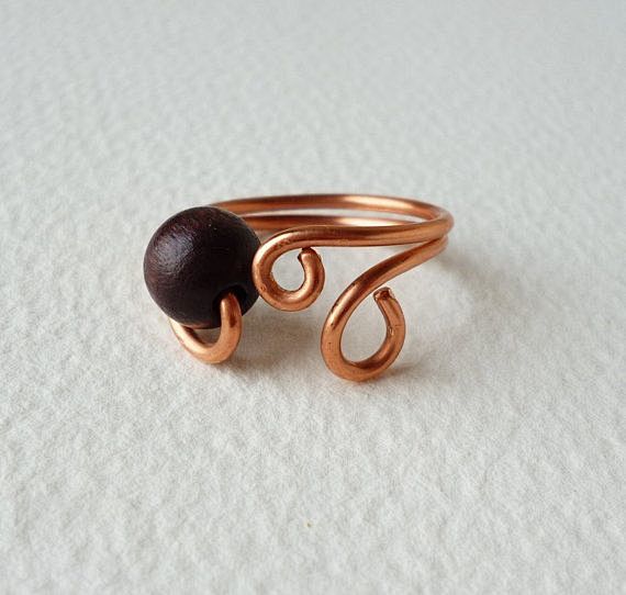 Copper Wire Ring wit...