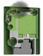 Private gardendesign in The Netherlands. Hand sketch Garden plan.
