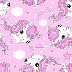 小的,白色,独角兽,四方连续纹样,星形,可爱的,纺织品,云,壁纸,小马