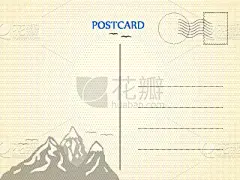 明信片,图像,山,华丽的,请柬,过去,信函,问候,通信,怀旧
