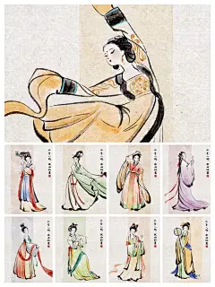 水墨古风人物【九宫格】 - 小红书