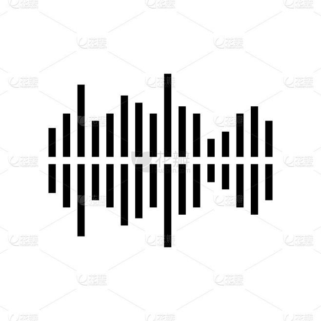 频率噪声颜色图标矢量插图
