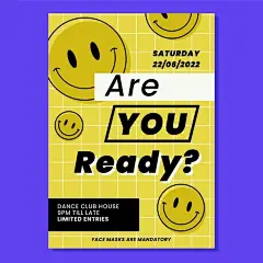 有趣的微笑表情包符号节日活动酸性海报单页版式排版平面设计模板矢量图设计素材