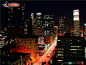 洛杉矶夜景城市图片素材