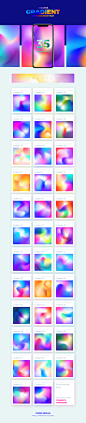 Creative Gradient Background Free - iPhone X Inspired : Inspired by iPhone X Gradient Background - This creative gradient pack is created with gradient mesh in illustrator. There are 35 gradient backgrounds available as .ai .eps & .jpg format. You can