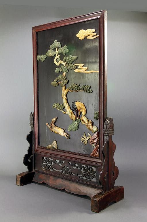 ORIENTAL FURNITURE Paravento Decorativo Double Face 3 Ft – Tela Con Pesce Fortunato – Divisorio Da Interno - 2