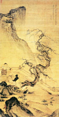 杜堇《梅下横琴图》杜堇，明代画家，十五至十六世纪初，原姓陆，字惧男、号柽居、古狂、青霞亭长，江苏丹徒人。丹徒（今江苏镇江）人，占籍燕京（今北京市）。
