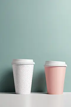 带盖奶茶饮料咖啡杯样机模型