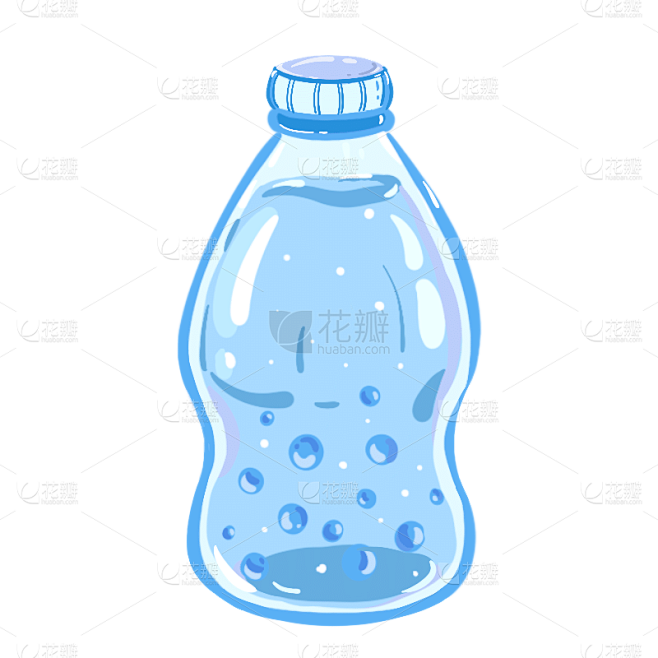 手绘-可爱卡通风饮料贴纸-气泡水