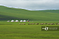 草原,蒙古包,绵羊,呼伦贝尔,内蒙古自治区正版图片素材