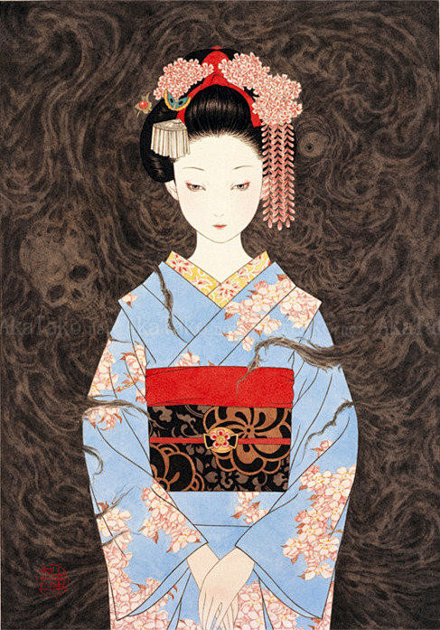 微重口味日本平成浮世绘师将浮世绘波普风格进一步发展成为平成唯美