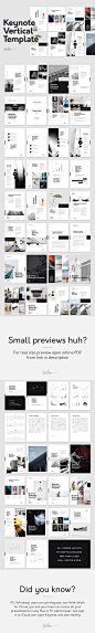 竖版的keynote时尚设计模板 Keynote Vertical Stationery Template