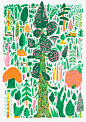 Nicholas-Stevenson-Folio-Illustration-Woodland-Nature-Trees-Forest-Screenprint