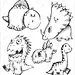 【每日手绘！几十个可爱小恐龙手绘参考】恐龙也是插画创作中经常会出现的动物形象之一，一组可爱小恐龙的手绘形象，在儿童插画或其它风格插画创作中都很适用。#插画狂想# #优设每日手绘#