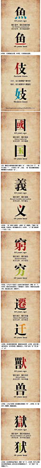 海报赏：简化汉字，前后60年，我们丢掉了什么？ 转自网络，作者不详，抱歉