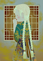 禅意插画 宗教 装饰画风 138