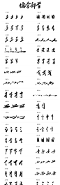 汉字毛笔字偏旁部首大集合