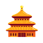 国潮建筑插画PNG