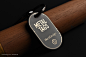 Modern black metal tag with laser engraving - RockDesign | RockDesign Luxury Business Card Printing