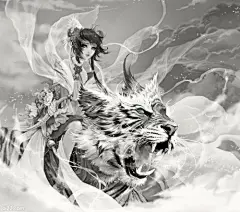 Sansaxix古风美人插画   - 爱图小站oi22.com