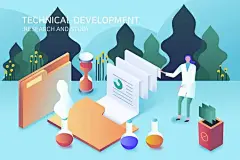 图片[12]-29款2.5D科技技术发展教育学习人工智能信息插画AI矢量设计素材-爱设计爱分享c