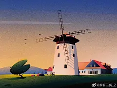 #插画##绘画#
扁平风风景分享
好好看，好喜欢
来自Febin _raj ​​​​