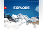 Exploring The North Face typography illustration identity animation gif interaction app branding cloud mountains site web