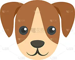 可爱的,狗,吉祥物,扁平化设计,图标,纯种犬,梗犬,牧羊犬,巴哥犬