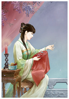 采菱曲采集到一针一线