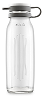 Ello Elsie BPA-Free Glass Water Bottle, 22 oz, Elsie Gray