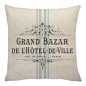 The Watson Shop - French Grain Sack Linen Throw Pillow - Decorative Pillows